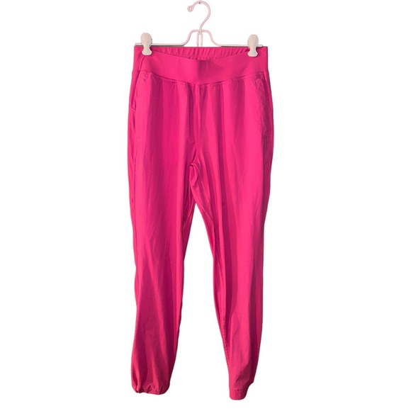 Womens Leggings Activewear Pull-on‎ Elastic Waist Ankle Zip Solid Pink Size 6 - Picture 1 of 4